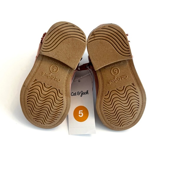 (NWT) Cat & Jack Unity Blush Suede Toddler Size 5 Fashion Boots w/ Ruffle detail - Picture 4 of 9